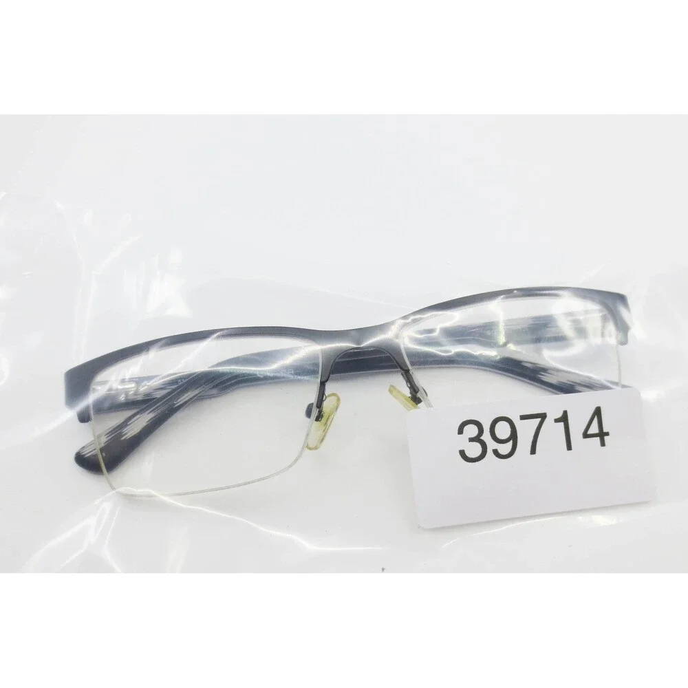 GO 1020 1600 Matte Black Semi Rimless Rectangular Eyeglasses 53-17-135